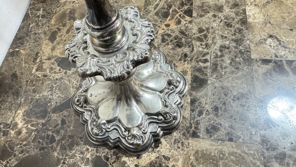 Empire-Style Pair of 3-Light Candelabras