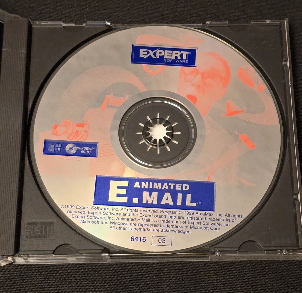 Animated E-mail Vintage Expert Software 1999 CD ROM - Windows 95, 98 💿