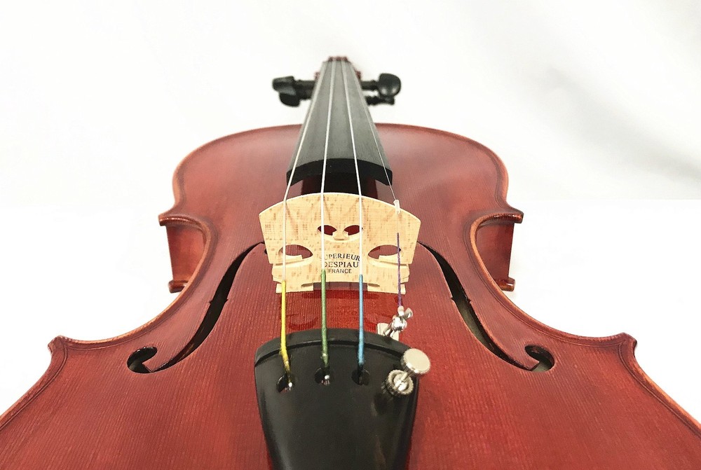 ADVANCED 4/4 SIZE VIOLIN, Dominant Strings + Despiau Bridge,DEEP & POWERFUL TONE
