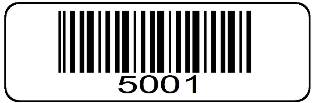 5001 - 6000 Serial Barcode Sequential Sticker Consecutive Number Label Set # 6
