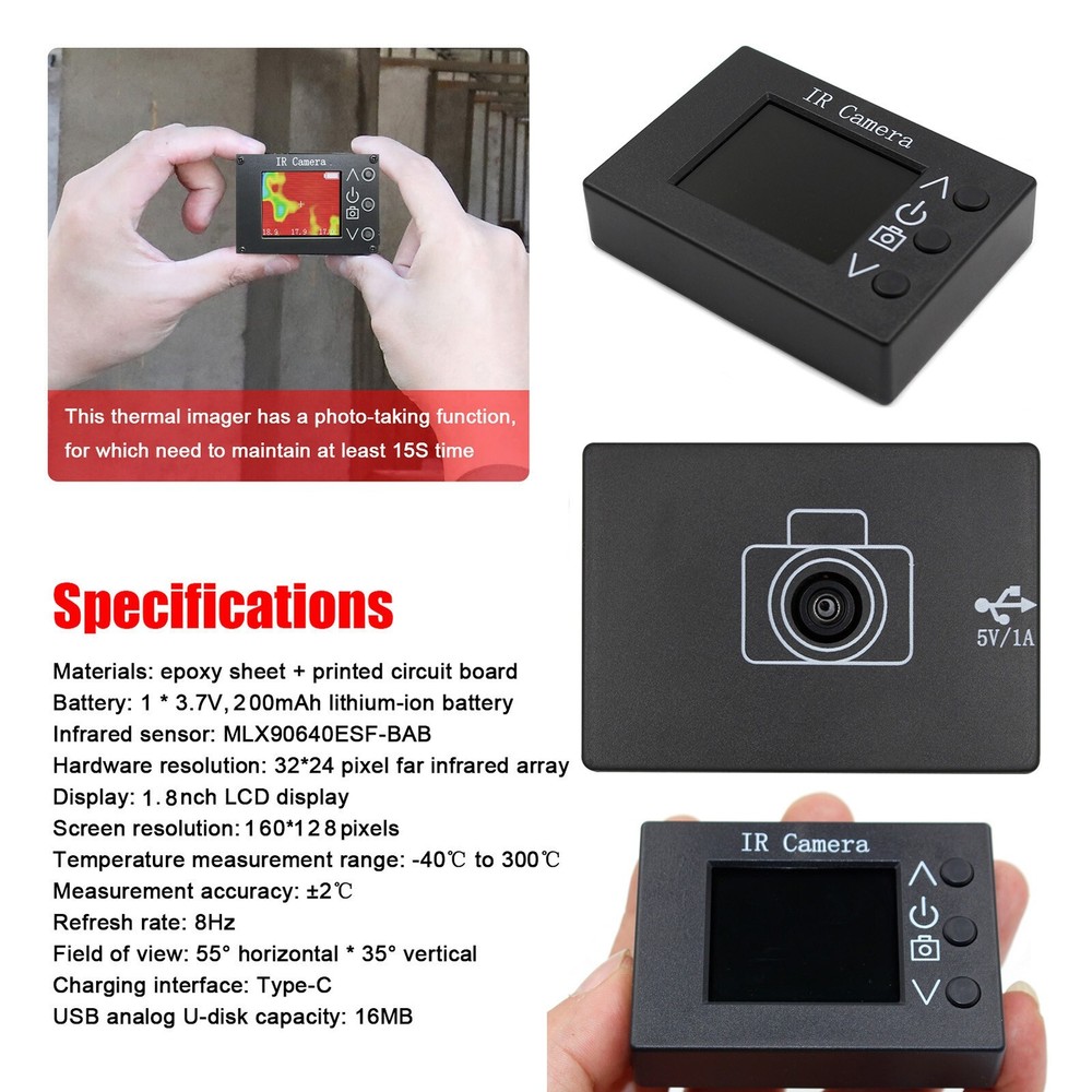 Infrared Temperature Sensor Thermal Imager Clear Definition Imaging IR Camera