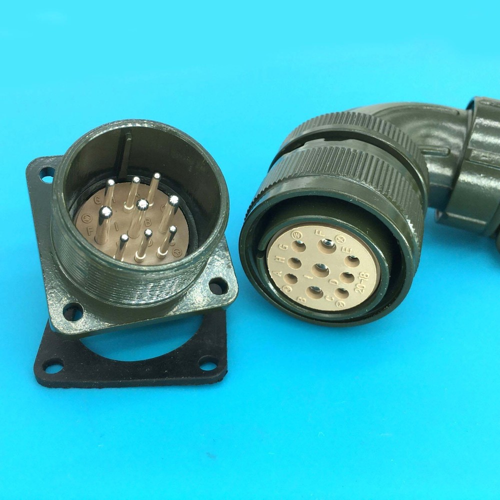 set 90° Aviation plug servo motor special plug & socket MS3108 20-18S 9-core
