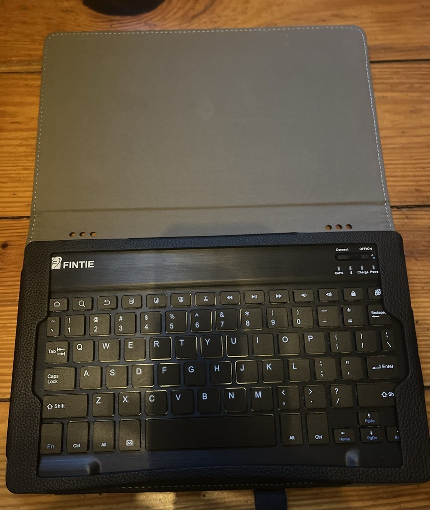 Finite Tablet Keyboard W/ Case Blue 9.5 x 6.25 Powers Never used