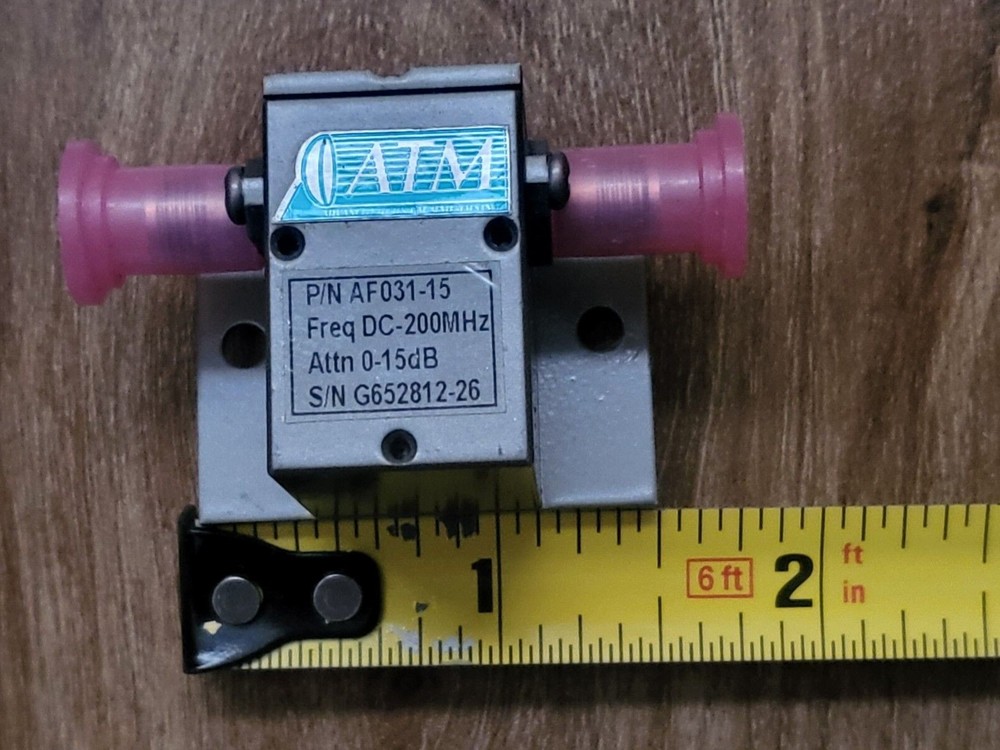 ATM RF Miniature  Variable Attenuator,   DC - 200 mHz, 0-15db, SMA