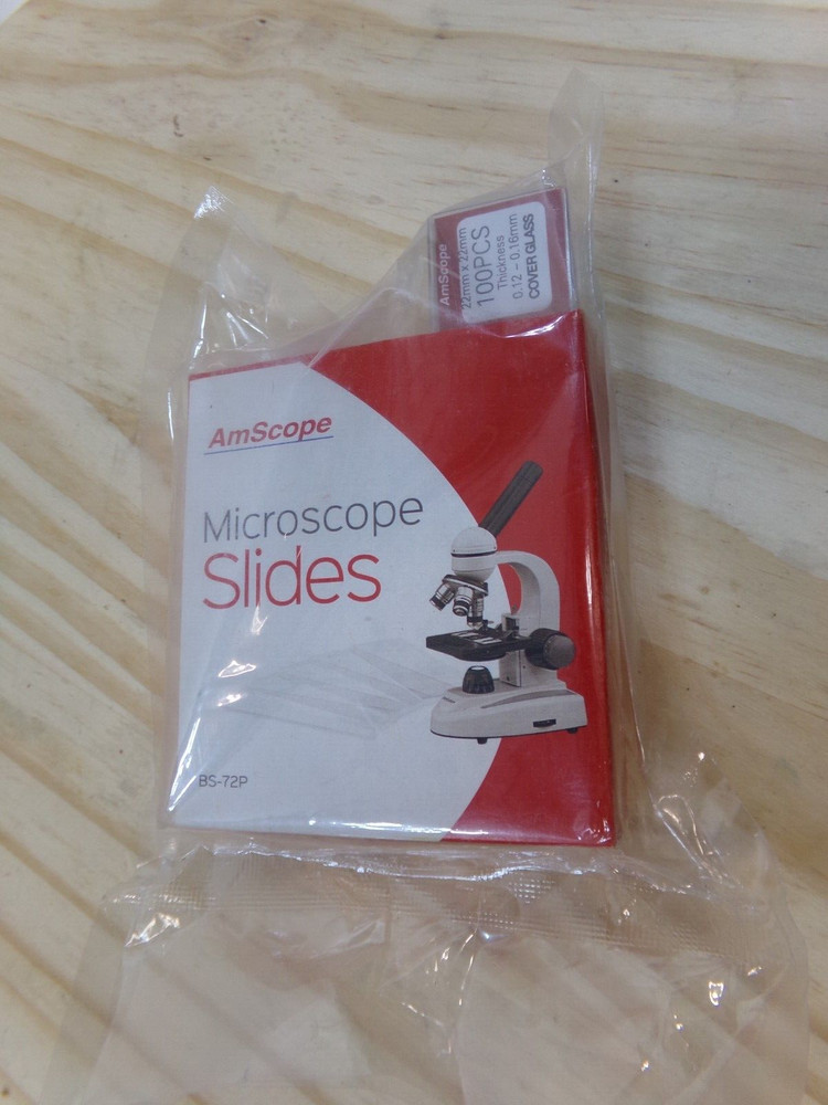 Amscope Microscope Slides BS-72P Clear Glass
