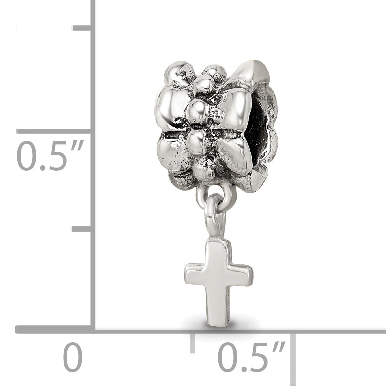 Silver Reflections Cross Dangle Bead QRS529