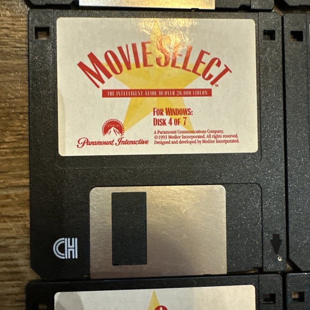 Movie Select For Windows By Paramount Interactive 3.5 Media 7/7 Complete