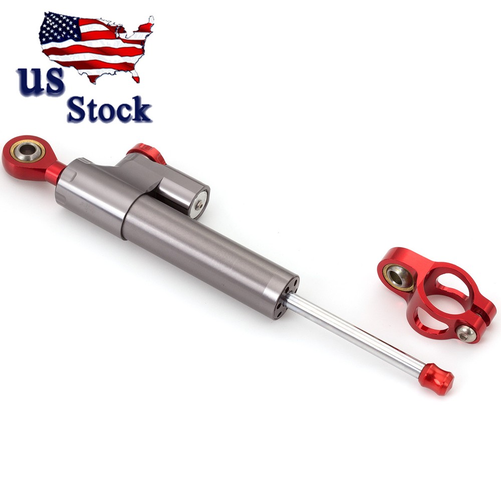 Steering Damper Universal Adjustable Motorcycle Gray Steering Damper Stabilizer