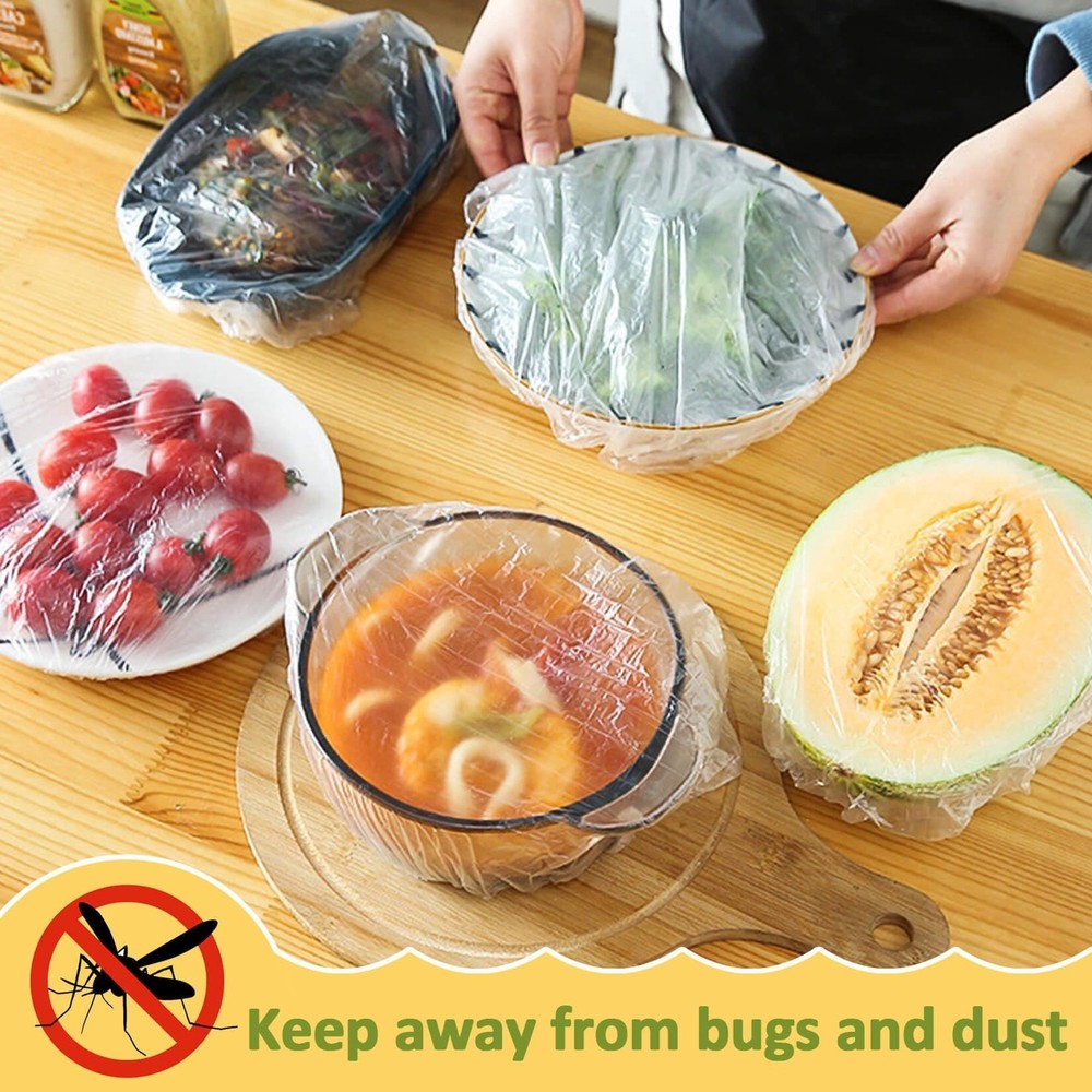 MAQIHAN 200 Bowl Covers for Bread Proofing - Medium Plastic Medium, clear