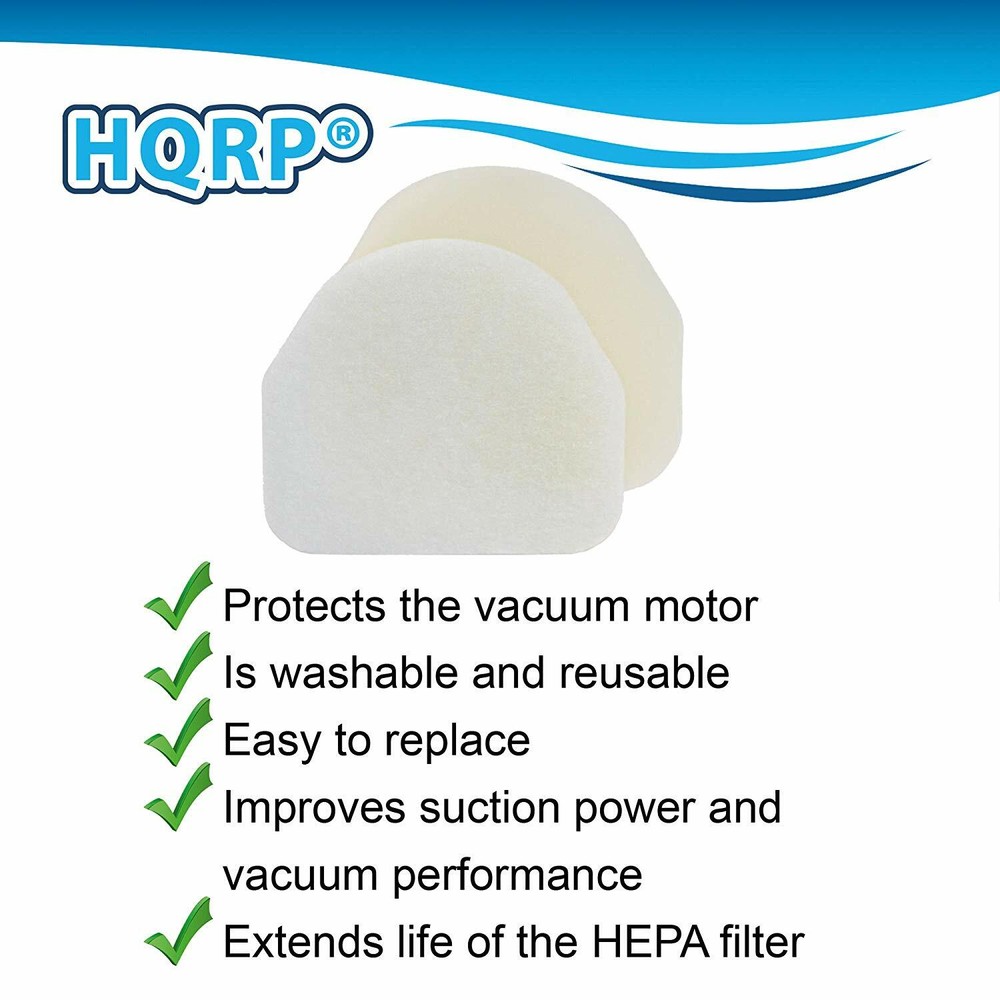 2-Pack HQRP Foam & Felt Filter Kit for Shark DuoClean Navigator Rotator Rocket