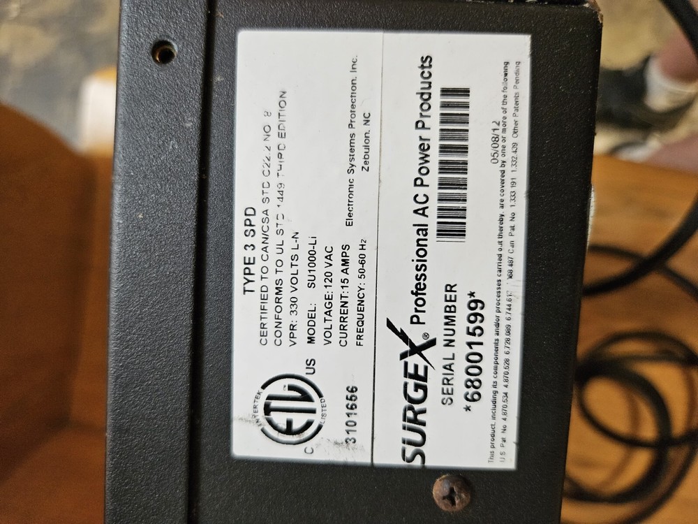 SurgeX SU1000Li UPS Surge Eliminator