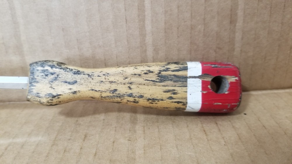 Vintage Red Devil Triangle Blade Wood Handle Paint Scraper Tool VGC