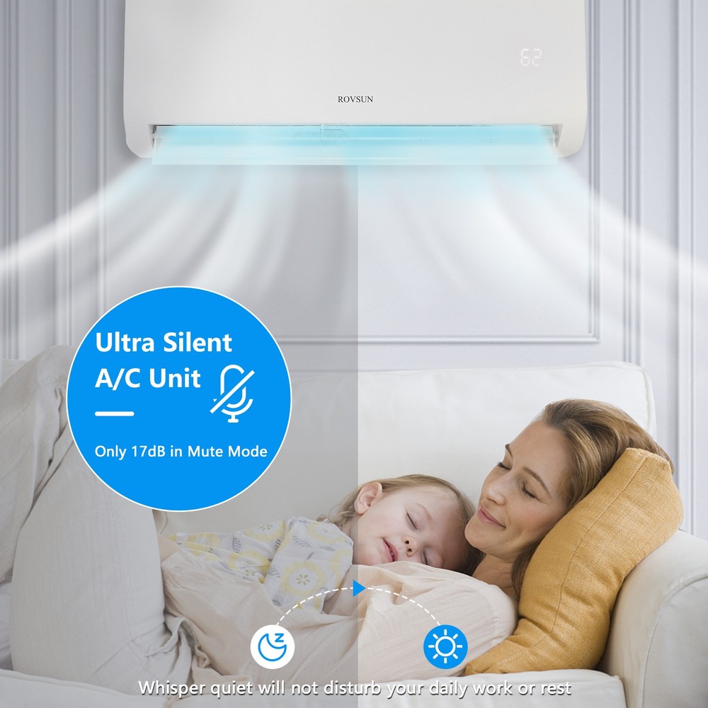Bonnlo Ductless Mini Split AC/Heating System, Split-System Wall Air Conditioner