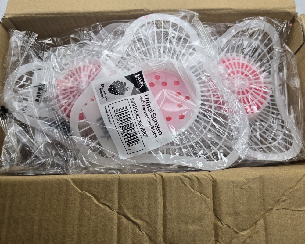 Urinal Screens 12/pack Strawberry Scented