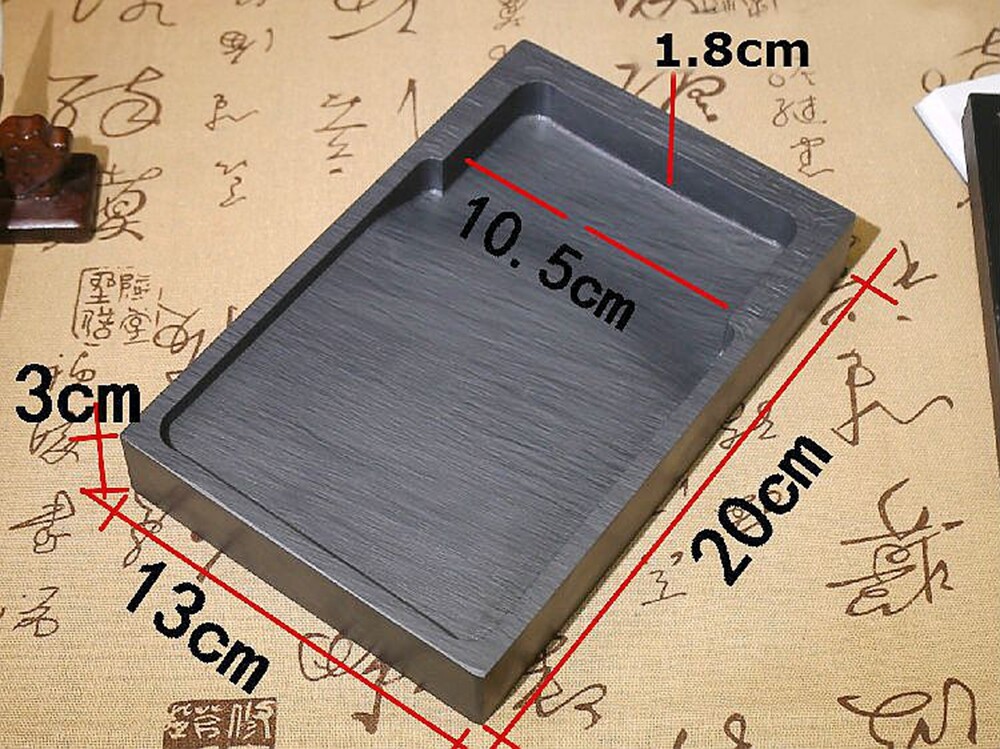 20cm Natural Rock Pattern Inkstone Calligraphy Inkslab Painting Copybook Tool