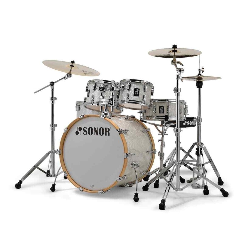Sonor AQ2 Maple 5pc Stage Drum Set White Marine Pearl