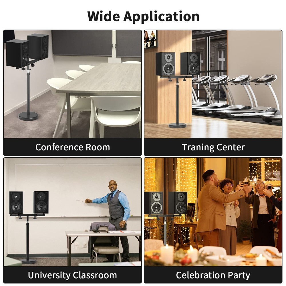Dual Speaker Mounting Fork Bracket - Adjustable Width 16"-22" Set of 2 Dual