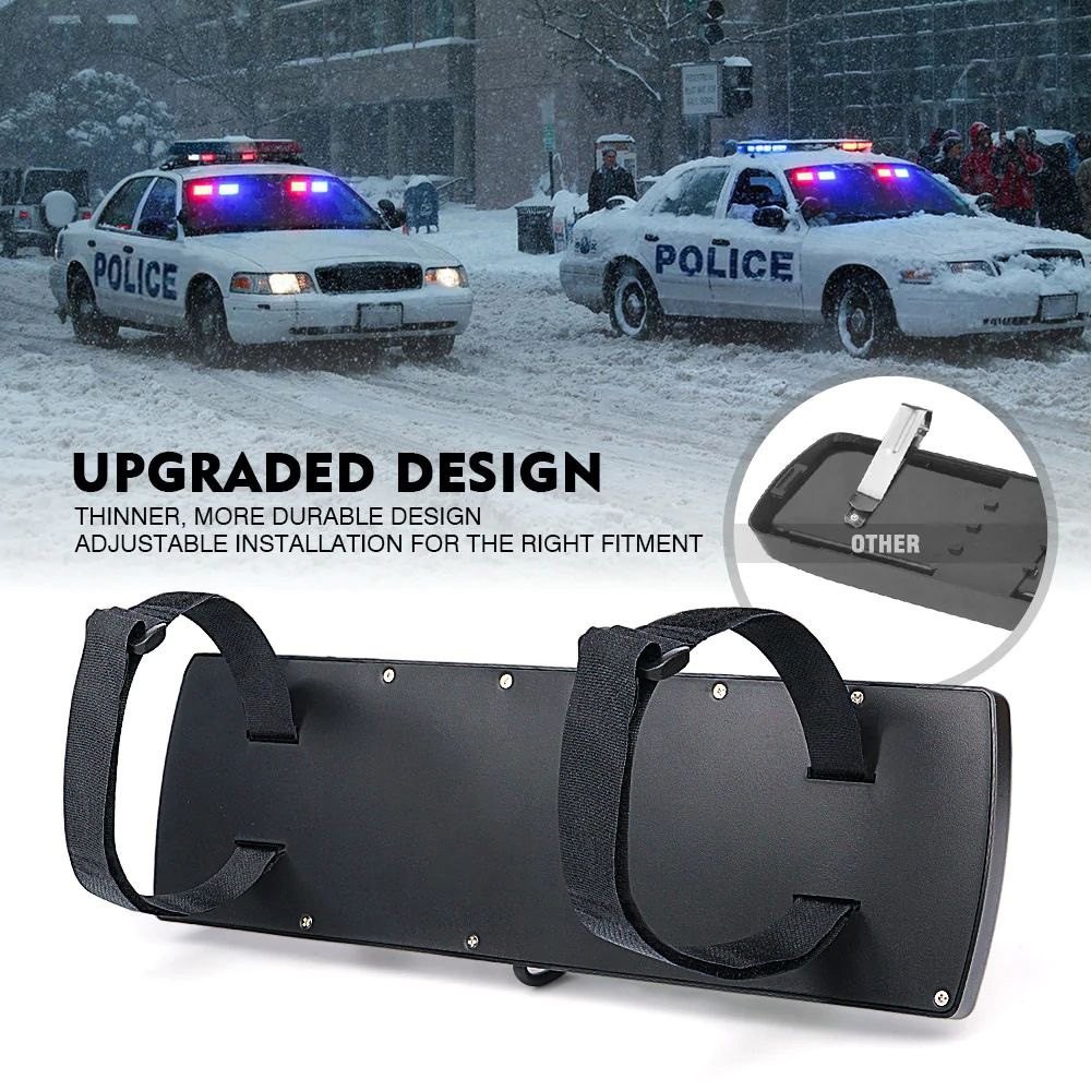 Xprite Agent Series 11.8" 48-LED White/Amber Surface Mount Visor Light