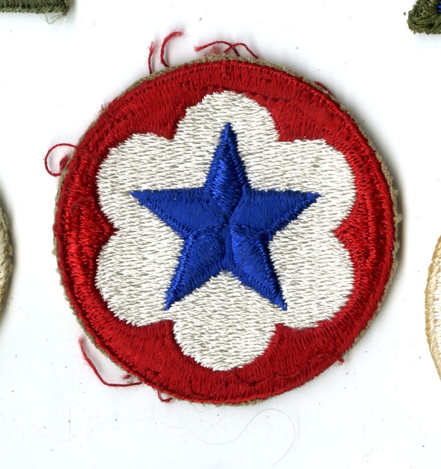 Army Service Forces White Back Patch WWII Vintage