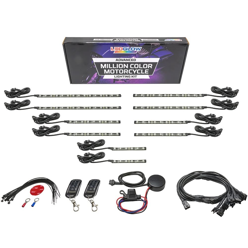 10pc Advanced Million Color LED Motorcycle Accent Multi-Color