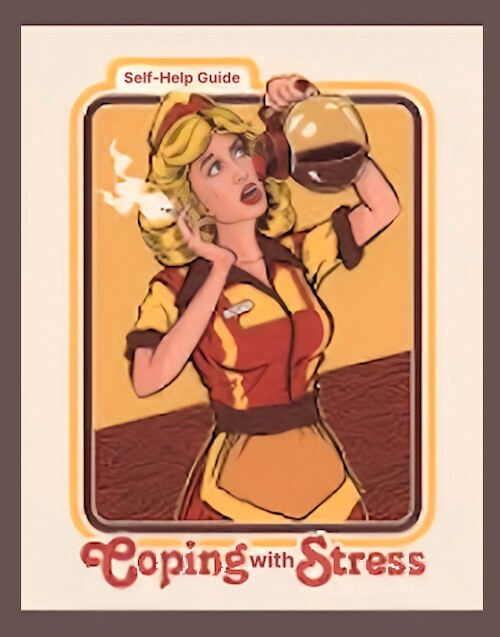 Coping With Stress Self Help Guide Coffee Smoke Refrigerator Fridge MAGNET