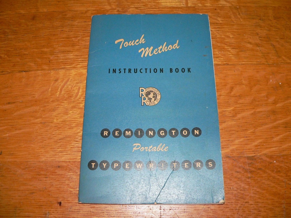 Vintage Original Remington Portable Typewriter Touch Method Instruction Book