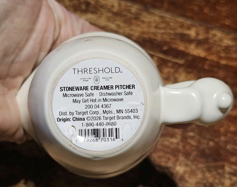 Threshold Aralia Pink Bunny Stoneware Creamer Dish Ceramic New Spring Target NEW