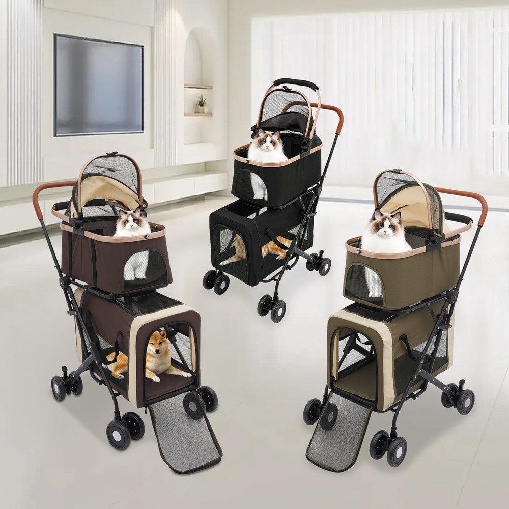 Dog & Cat Stroller, Foldable Pet Stroller, Foldable Pet Stroller for Small & Med