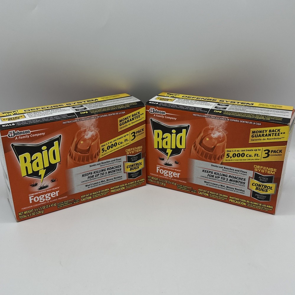 Raid Concentrated Foggers Deep Reach Bugs Control Killer 2 Boxes As Pictured
