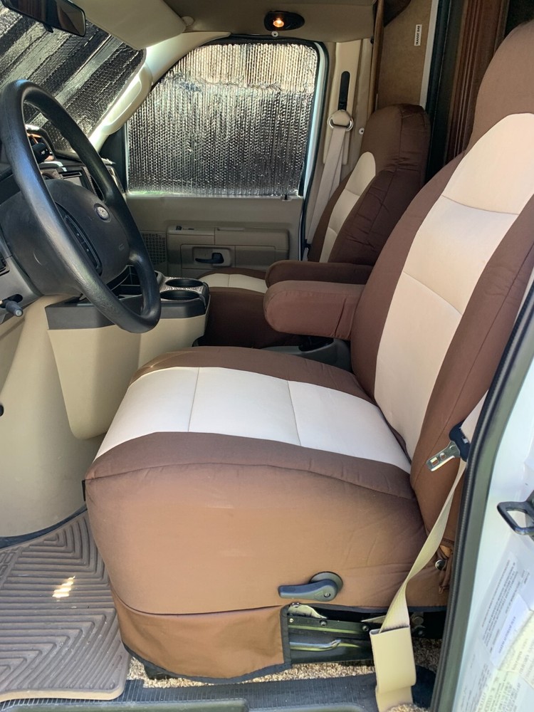 Fits Jayco style B RV Custom made luxurious Seat covers with skirt and armrest