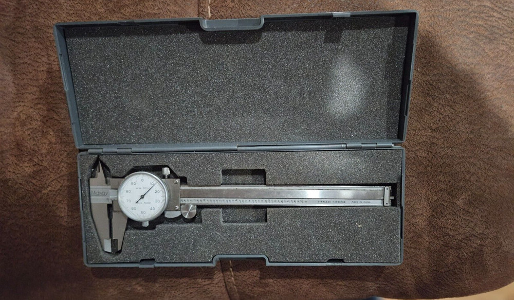 Midway Dial Caliper 6" shock proof stainless hardened with case