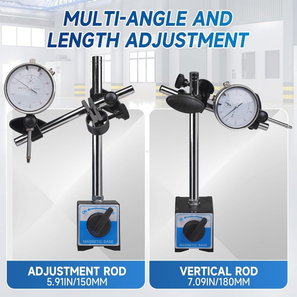 Dial Indicator with Magnetic Base Point Precision Inspection Set Dial Test US