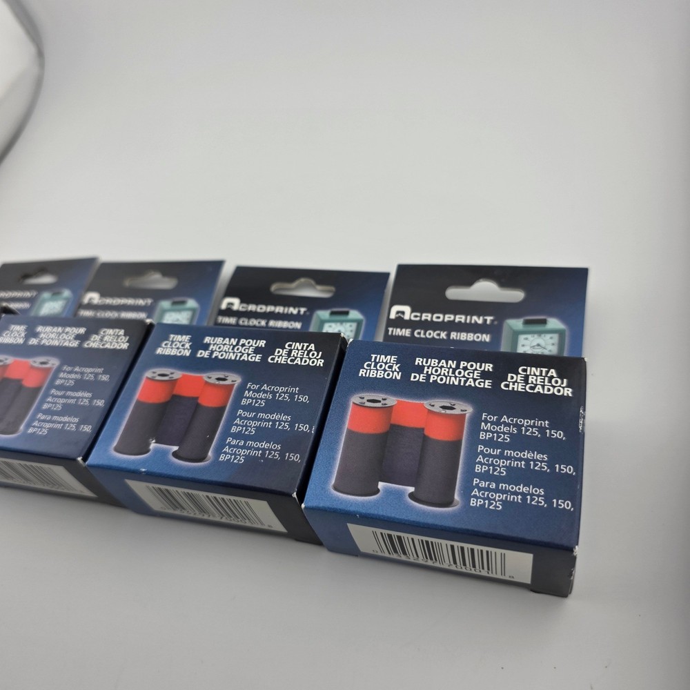 Acroprint Time Clock Ribbon Bundle 4 Pack Blue Red 20-0106-002