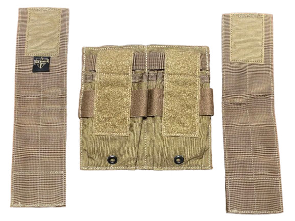 NEW TAC SHIELD DOUBLE DOUBLE - 4 MAG POUCH COYOTE