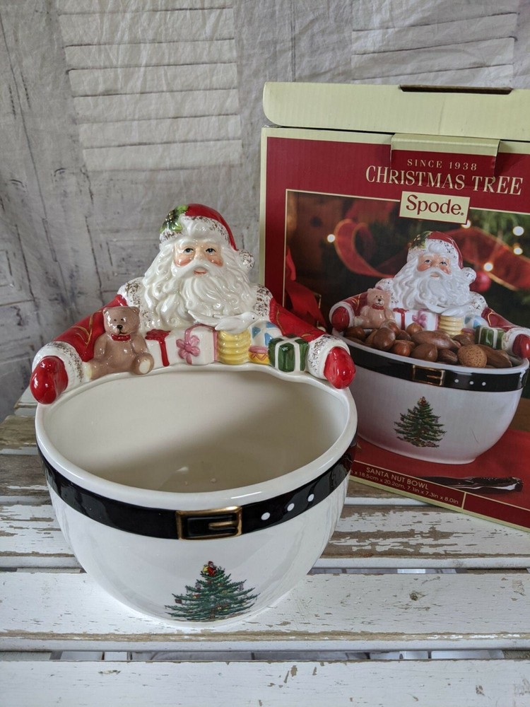 Spode Christmas tree Santa nut bowl