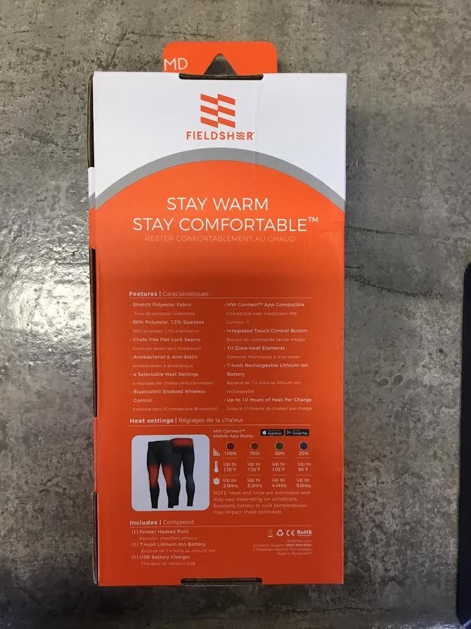 Mobile Warming Mens Primer Base layer Pant Bluetooth Compatible