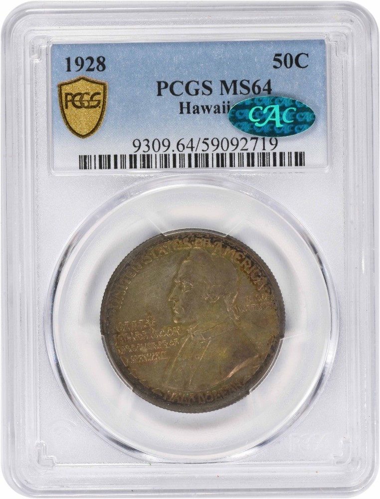 Hawaii Commemorative Silver Half Dollar 1928 MS64 PCGS (CAC)