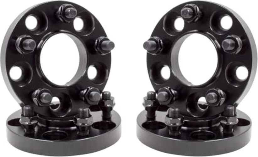 4 Pcs Hub Centric Wheel Spacers 5 on 4.50 20mm Thick - 4 Pack Black Anodized