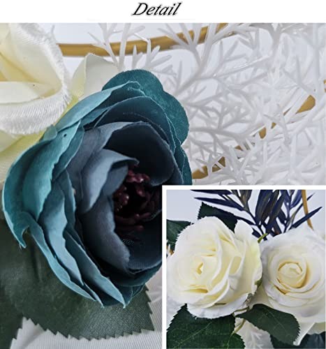 Ramadan Kareem Decorations, Artificial Moon Shape Wreaths Table Decor with