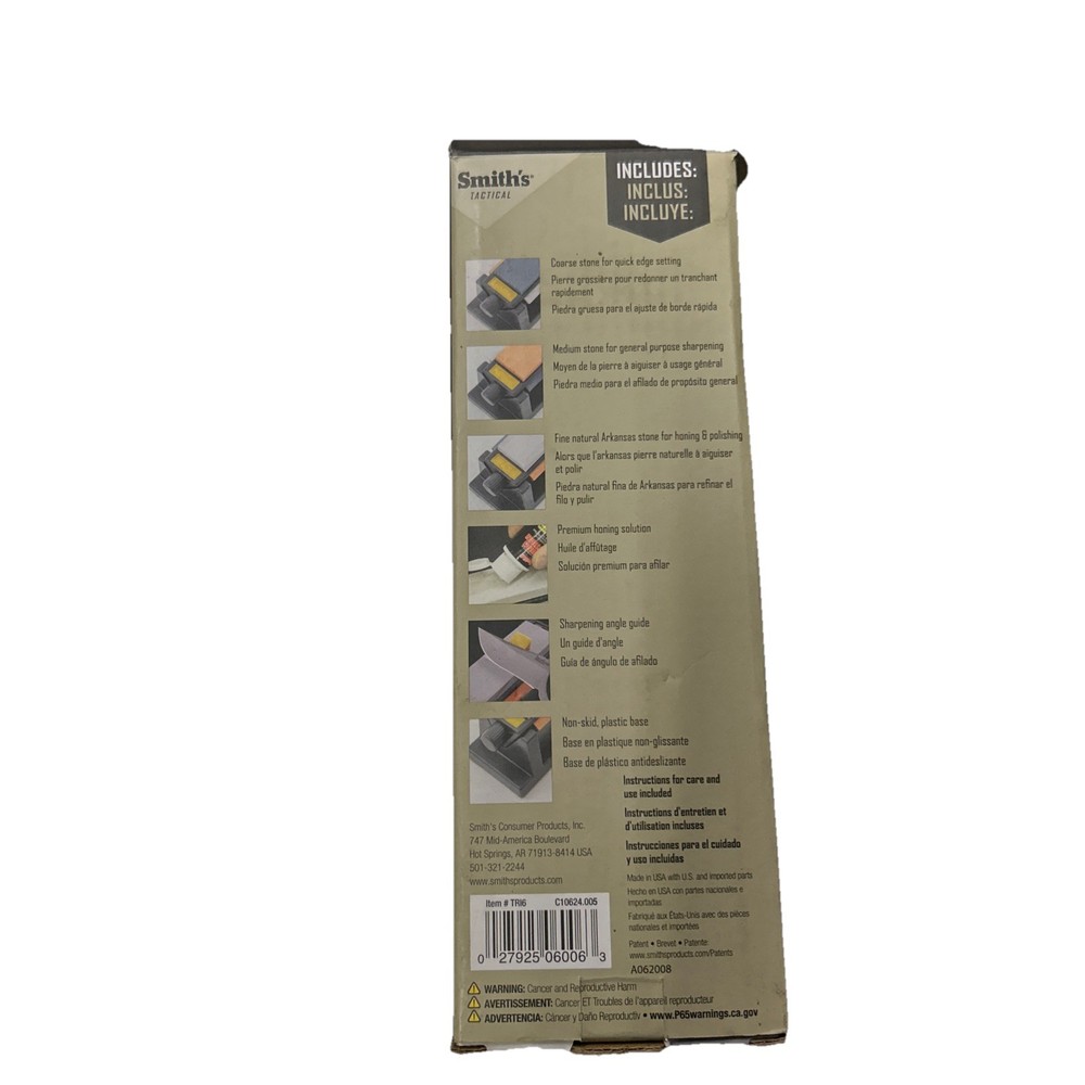 Smith's TRI-6 Arkansas Tri-Hone Sharpening Stones System