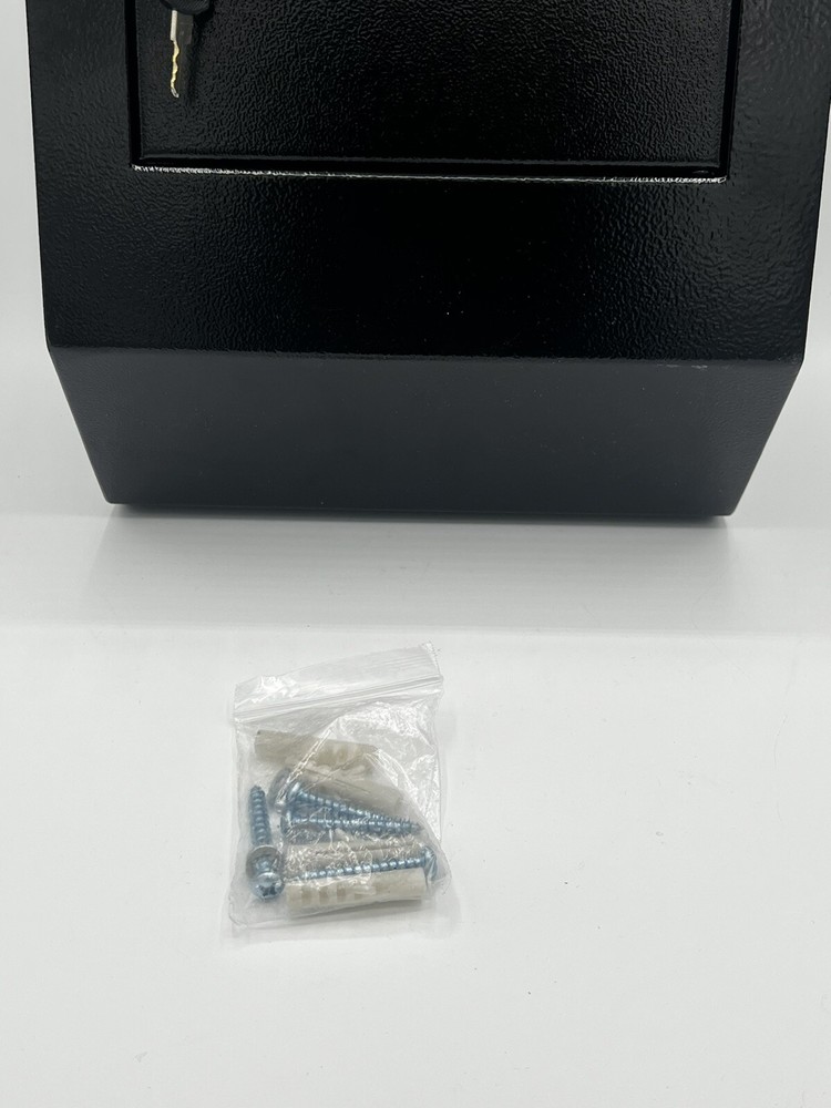 Wall Mount Locking Mailbox Outdoor Drop Box Mail Letter Post Box Black 16x10x4