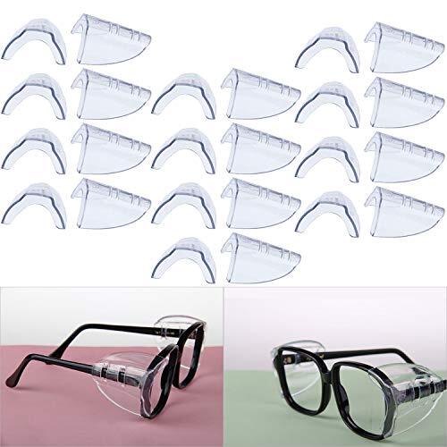 12Pairs Eyeglasses Side Shields Clear Flexible Slip On Shield Fits Small-Medium