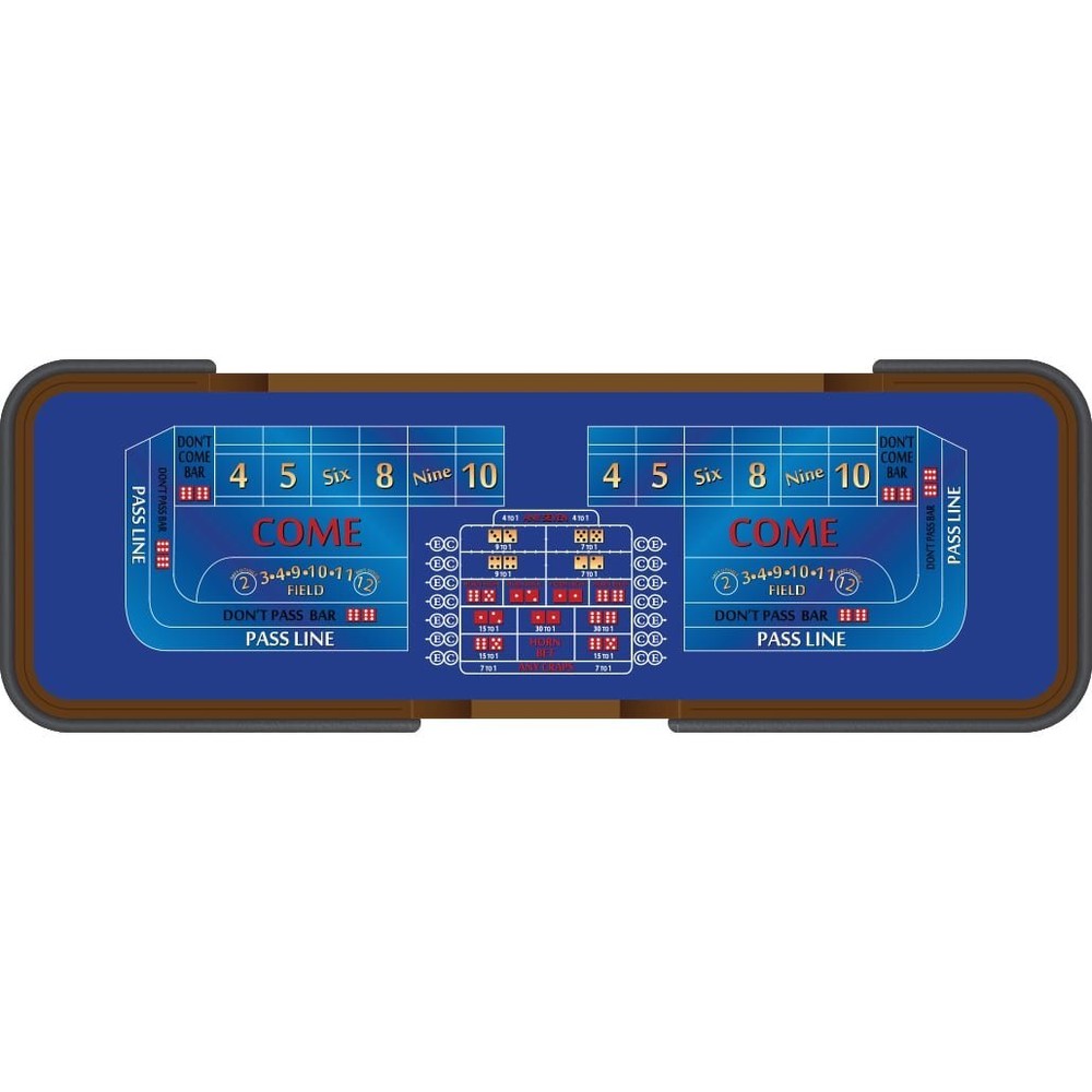 Craps Table Layout Felt - 12 Foot - Blue