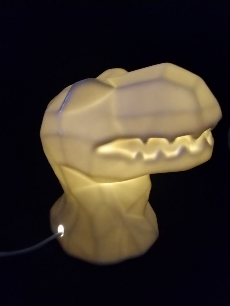 Target Dinosaur White T-Rex head Nightlight / 6" X 5"