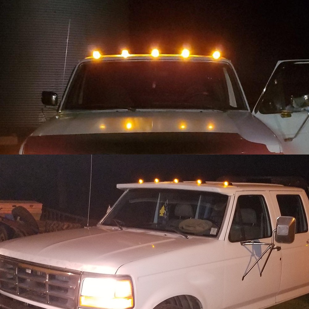 5Pcs For FORD F150 F350 Roof F250 1973-1997 Top Cab Lights Amber Marker Lights K