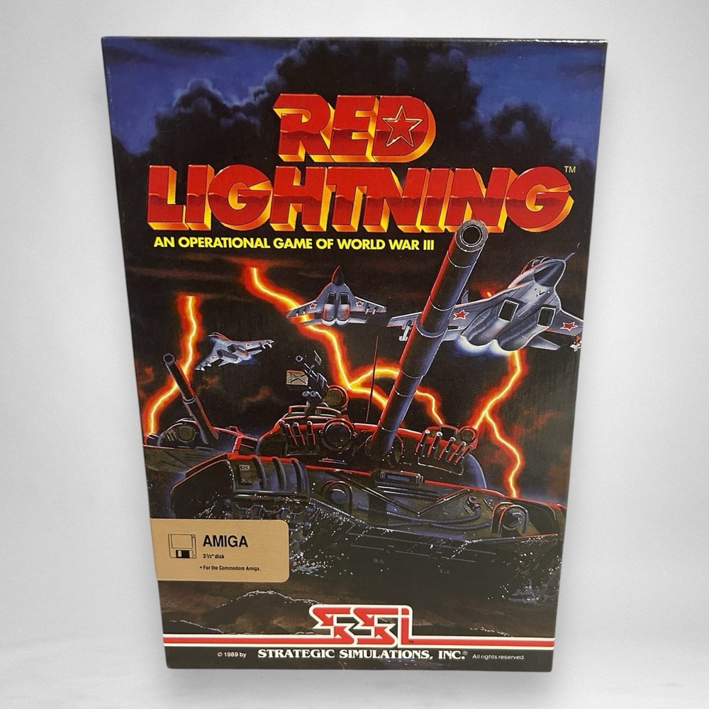 Red Lightning Commodore Amiga Complete Video Game Software Floppy