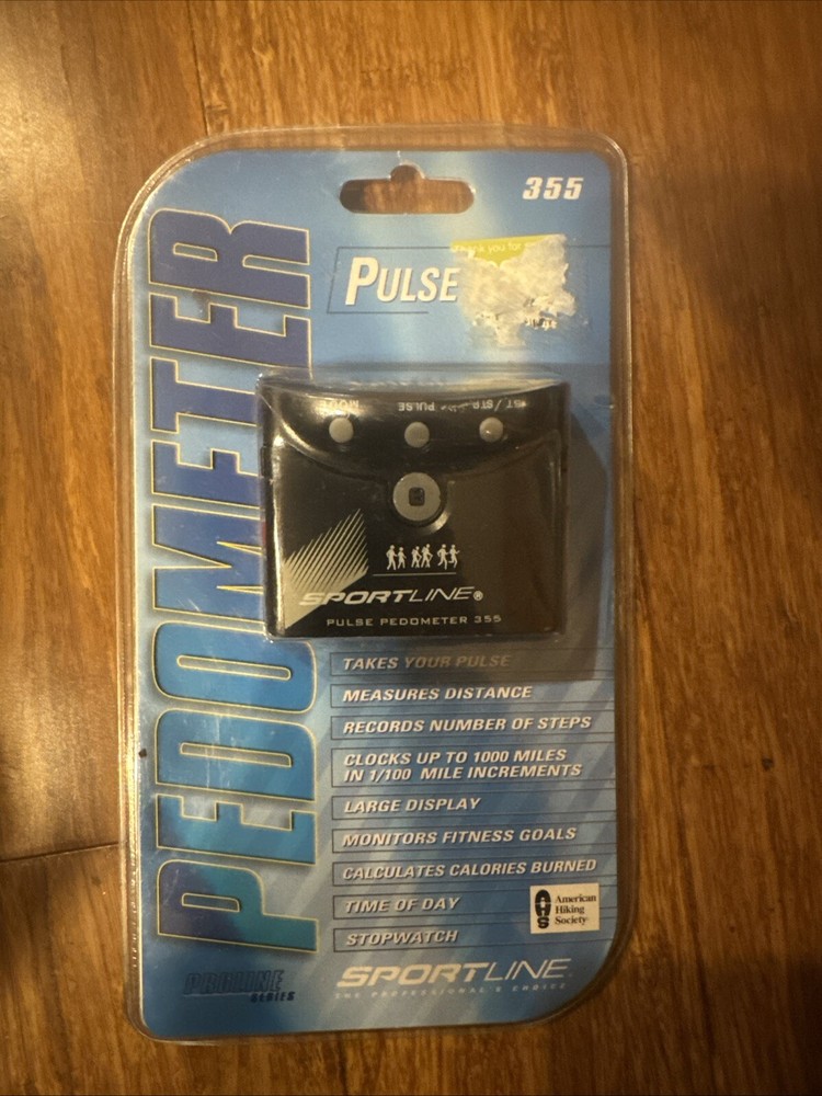 Sportline Pulse Pedometer Model-355, New. Pulse, Steps, Calories.