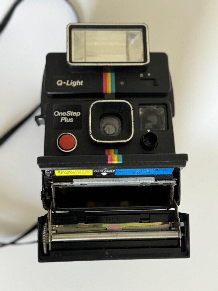 Polaroid One Step Plus Rainbow Land Camera with Q-Light Flash NOT Tested