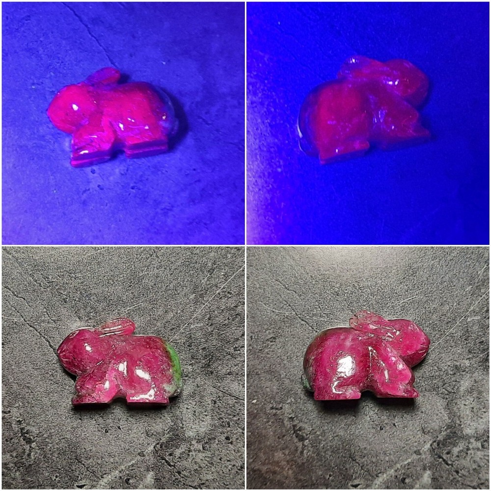 🐇🐇 58.40ct Natural Solid Ruby-Zoisite Rabbit Gem Carving/Figurine 🐇🐇