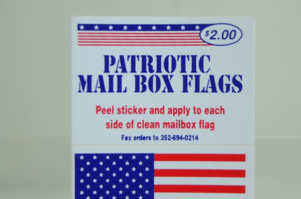 Patriotic Mail Box Flags Stickers for Mailbox Flag